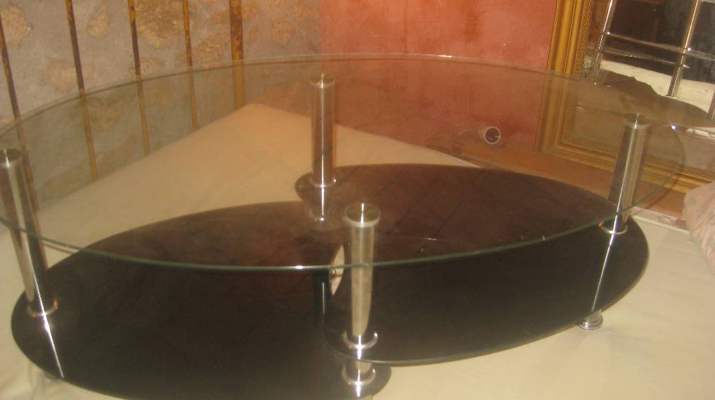 Table basse verre 70' | Puces Privées