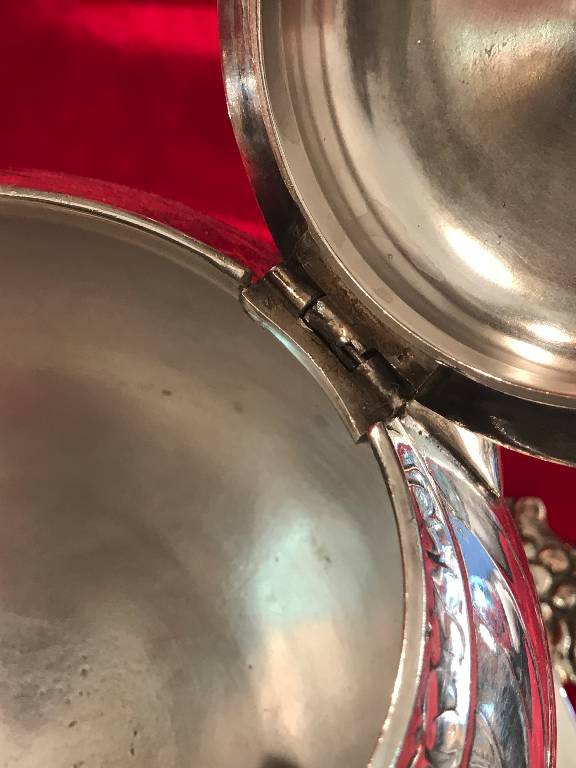 CHRISTOFLE GALLIA / SUPERBE SERVICE THE ET CAFE METAL ARGENTE ART NOUVEAU TREFLE | Puces Privées