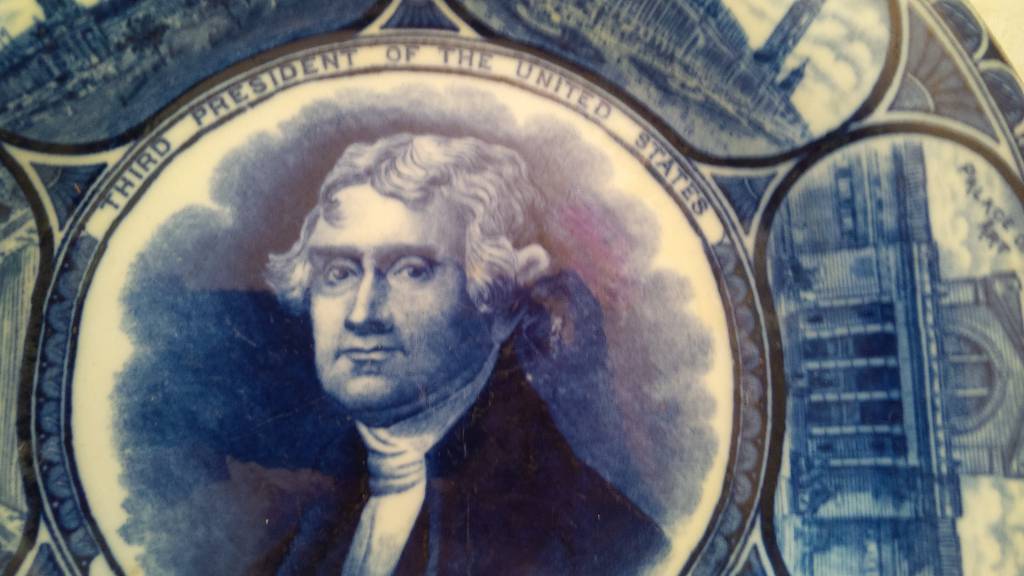 ASSIETTE COMMEMORATIVE DE LA PRESIDENCE DE THOMAS JEFFERSON | Puces Privées
