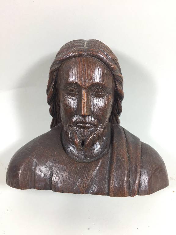 Buste de Christ en bois de chêne | Puces Privées