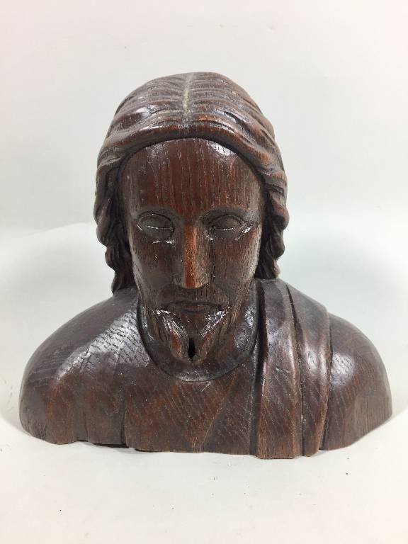 Buste de Christ en bois de chêne | Puces Privées