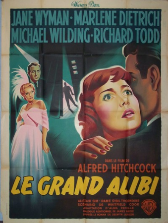 affiche cinéma Le grand alibi, Affiches anciennes (cinéma, theâtre, publicitaire), Image | Puces Privées