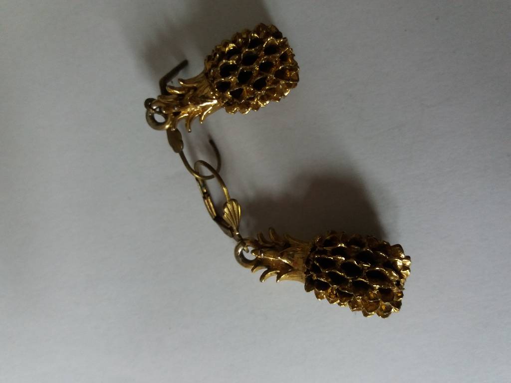 Boucles vintage ananas | Puces Privées