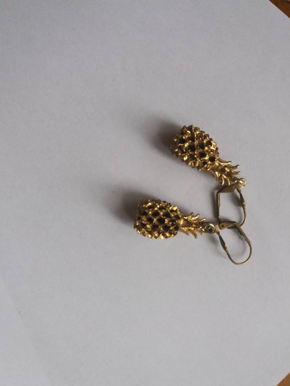 Boucles vintage ananas | Puces Privées