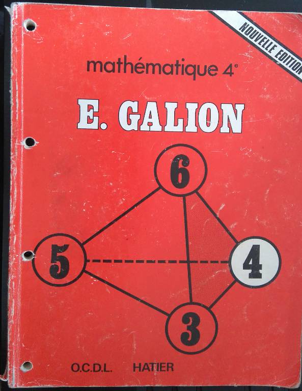Livre MATHÉMATIQUES 4e GALION 1975 | Puces Privées