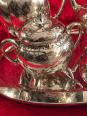 CHRISTOFLE GALLIA / SUPERBE SERVICE THE ET CAFE METAL ARGENTE ART NOUVEAU TREFLE | Puces Privées