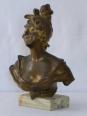 No - 52 -  Bronze ancien  Staeten Georges van der 1856 , buste féminin . | Puces Privées