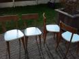 Lot de 4 Chaises bistrot en bois et Formica | Puces Privées