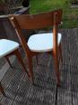 Lot de 4 Chaises bistrot en bois et Formica | Puces Privées