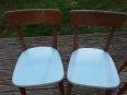 Lot de 4 Chaises bistrot en bois et Formica | Puces Privées