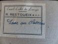 No -328 - Dame au clavecin , émail de Limoges de Restoueix  René , meilleur ouvrier de France 1955  . | Puces Privées