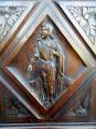 Cabinet Renaissance à retrait en bois naturel. | Puces Privées