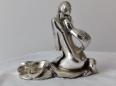 Statue - Femme nue aux cheveux longs  - Argent laminé - Italie - 1950-1999 | Puces Privées