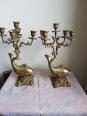 Paire de lustres avec tentes - Bronze | Puces Privées