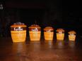 Pots à épices en faïence Saint Clément lot de 5 | Puces Privées