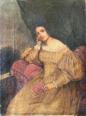 FRILET DE CHATEAUNEUF 1807-1874 portrait de jeune femme HST c 1835 Angers | Puces Privées