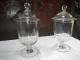 drageoir ou bocal de confiseur, la paire, Napoléon III, cristal | Puces Privées