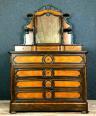 Exceptionnelle commode secrétaire époque Napoléon III en marquèterie de palissandre et bois clair. | Puces Privées