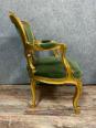 Somptueuse paire de fauteuils cabriolets Louis XV en bois doré vers 1850 | Puces Privées