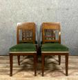 Rare série de 4 chaises époque Empire vers 1810 en acajou | Puces Privées