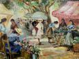 Marcel DYF (1899-1985) ‘Le marché aux fleurs sur les Lices à Arles’, (1966) huile sur toile | Puces Privées