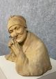 Berthe GIRARDET (1867-1940) Buste de vieille femme au fichu Terre cuite patinée | Puces Privées