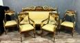 Muséale suite Impériale de 4 fauteuils et 1 banquette époque Empire-Consulat vers 1800 | Puces Privées