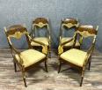 Muséale suite Impériale de 4 fauteuils et 1 banquette époque Empire-Consulat vers 1800 | Puces Privées