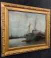 Jules VERNIER (1862-1937)  le Bassin de Vauban 1892, huile sur toile signée et datée | Puces Privées