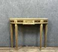Superbe console Louis XVI en bois laqué et rechampi et doré vers 1880-1900 | Puces Privées