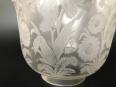 ANCIENNE TULIPE LAMPE A PETROLE CRISTAL SAINT LOUIS DECOR FLORAL SIGNÉ #2 | Puces Privées