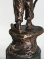 Figurine en bronze - enfant - écolier | Puces Privées