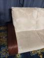 Canapé vintage en tissu et rotin | Puces Privées
