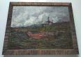 Eugène Brouillard (1870-1950) Huile sur toile Barque sur un canal | Puces Privées