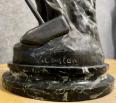 V. CONSTANT : grande statue époque Napoléon III en régule patine médaille (h67cm) | Puces Privées