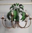 Lustre palmier 1950 en fer dans le goût de Maison Baguès Jansen | Puces Privées