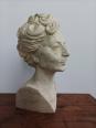 Pascal Boureille (1909-1999) Buste Art Deco en plâtre sculpture femme | Puces Privées