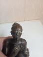 bronze ancien art africain signé hauteur 16 cm | Puces Privées