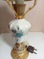 Lampe ancienne en porcelaine opaline et bronze doré hauteur 30 cm | Puces Privées
