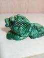 statuette élephant en malachite longueur 11 cm | Puces Privées