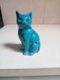 petit chat en porcelaine polycrome XIXème hauteur 8 cm | Puces Privées