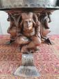Jean-Maurice Rothschild (1902-1998) Table basse bois sculpté fer forgé et marbre | Puces Privées