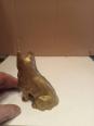 statuette de chien ancienne en bronze doré hauteur 11 cm | Puces Privées