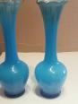 2 vases ancien bleu hauteur 20 cm | Puces Privées