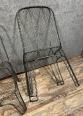 paire de chaises design industriel en fer tressé vers 1980 | Puces Privées
