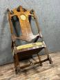 fauteuil de bureau de style renaissance en bois sculpté vers 1850 | Puces Privées