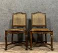 Paire de chaises Provençales style Louis XV en noyer vers 1850 | Puces Privées