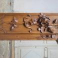 Cheminée Art Nouveau en noyer massif | Puces Privées
