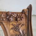 Cheminée Art Nouveau en noyer massif | Puces Privées