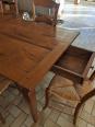 ensemble table et 5 chaises merisier | Puces Privées